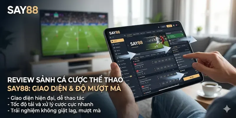Review sảnh cá cược thể thao SAY88 về giao diện và độ mượt mà